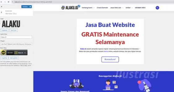 Cara Ganti Logo Website di WP Admin